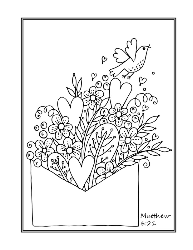 matthew 6:21 coloring page